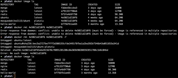 Docker rmi